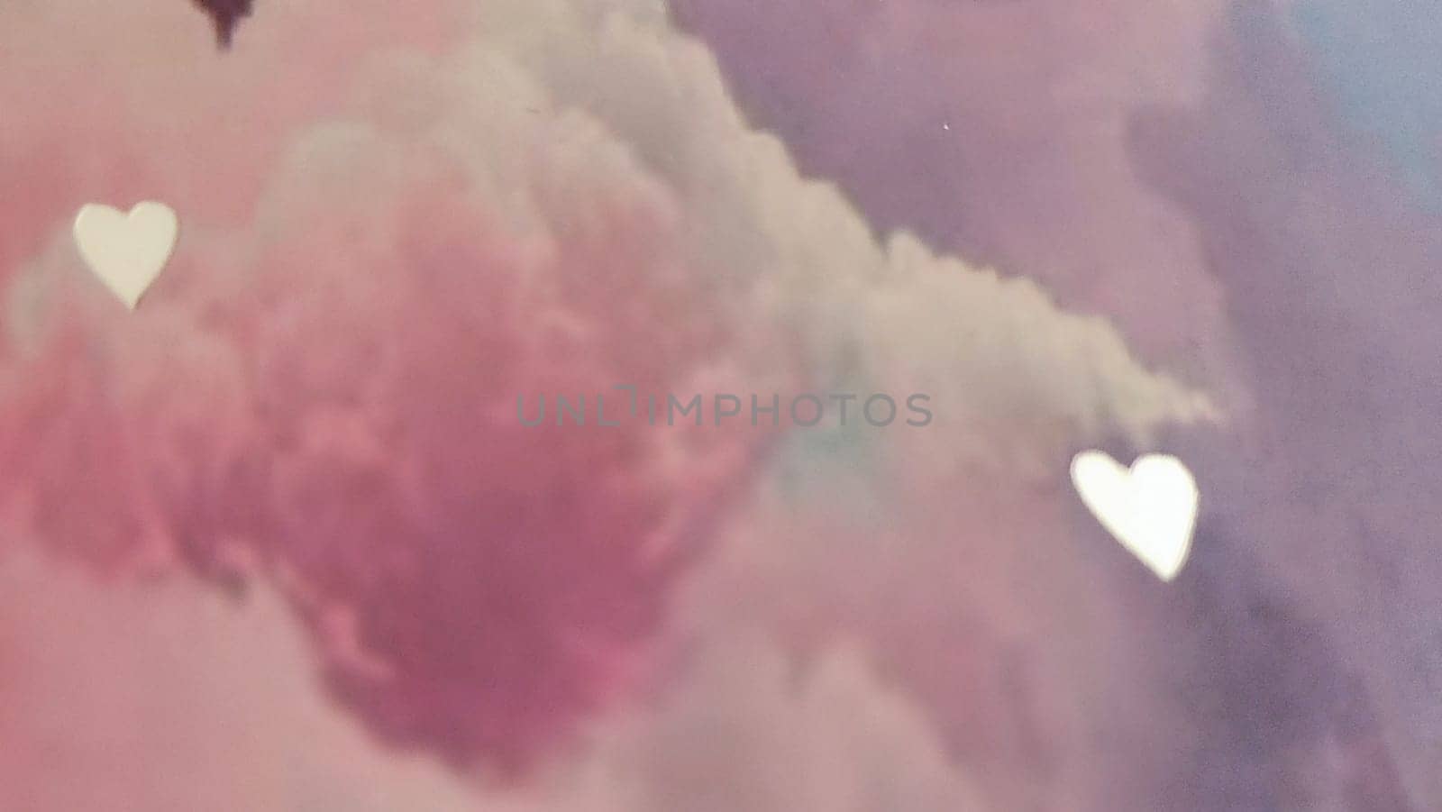 pink blue abstract background, small hearts. High quality photo