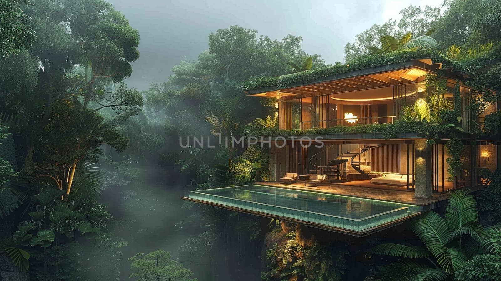 Elevated Treehouse with Stunning Tropical Rainforest View by Benzoix