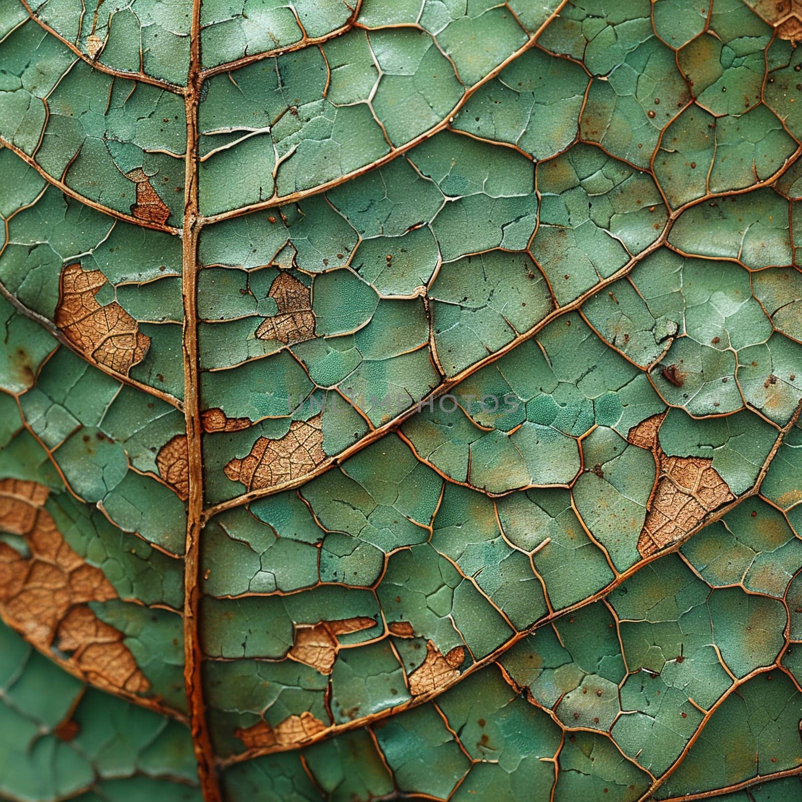 Close-up of texture on leaf by Benzoix