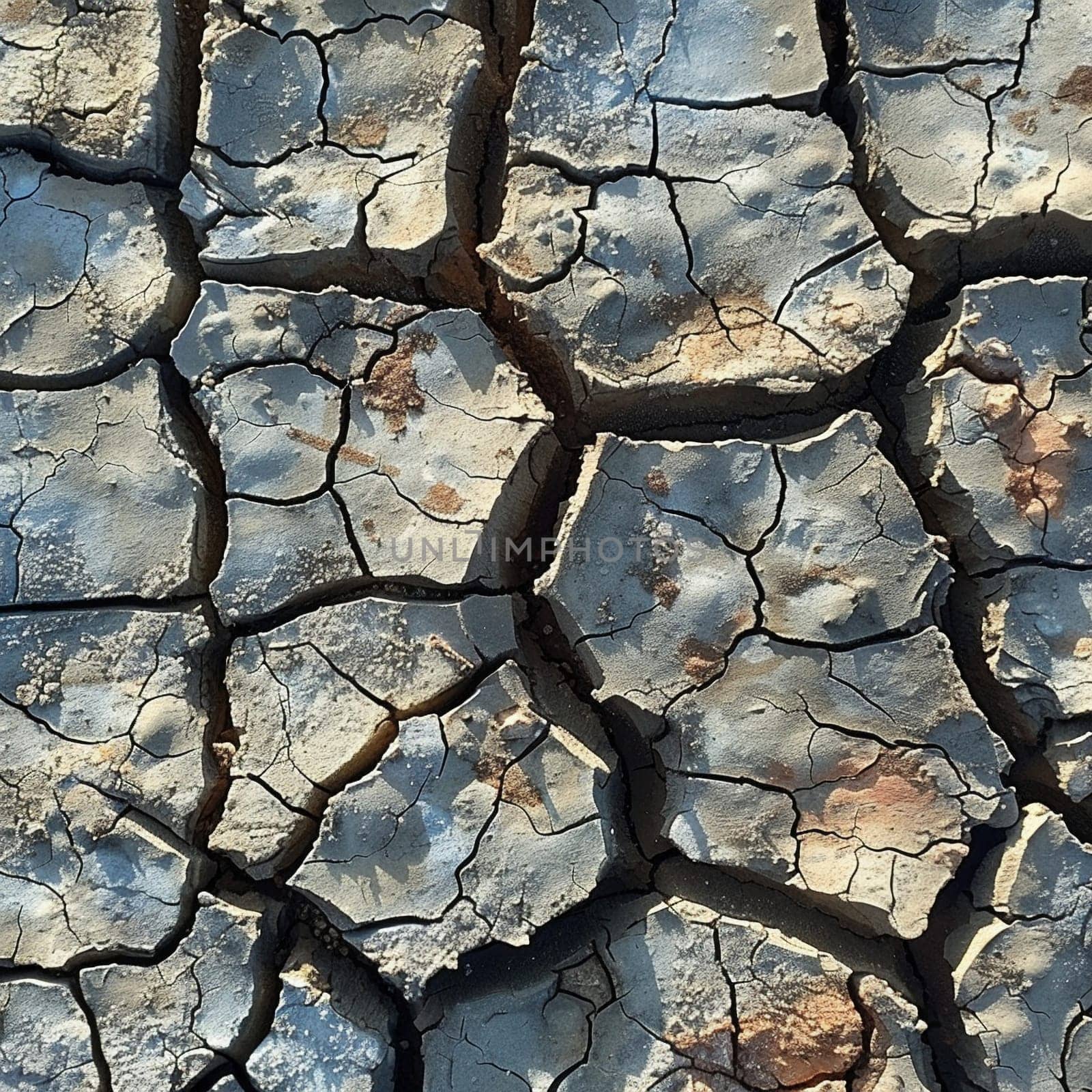 Cracked dry earth texture, symbolizing drought and environmental concern.