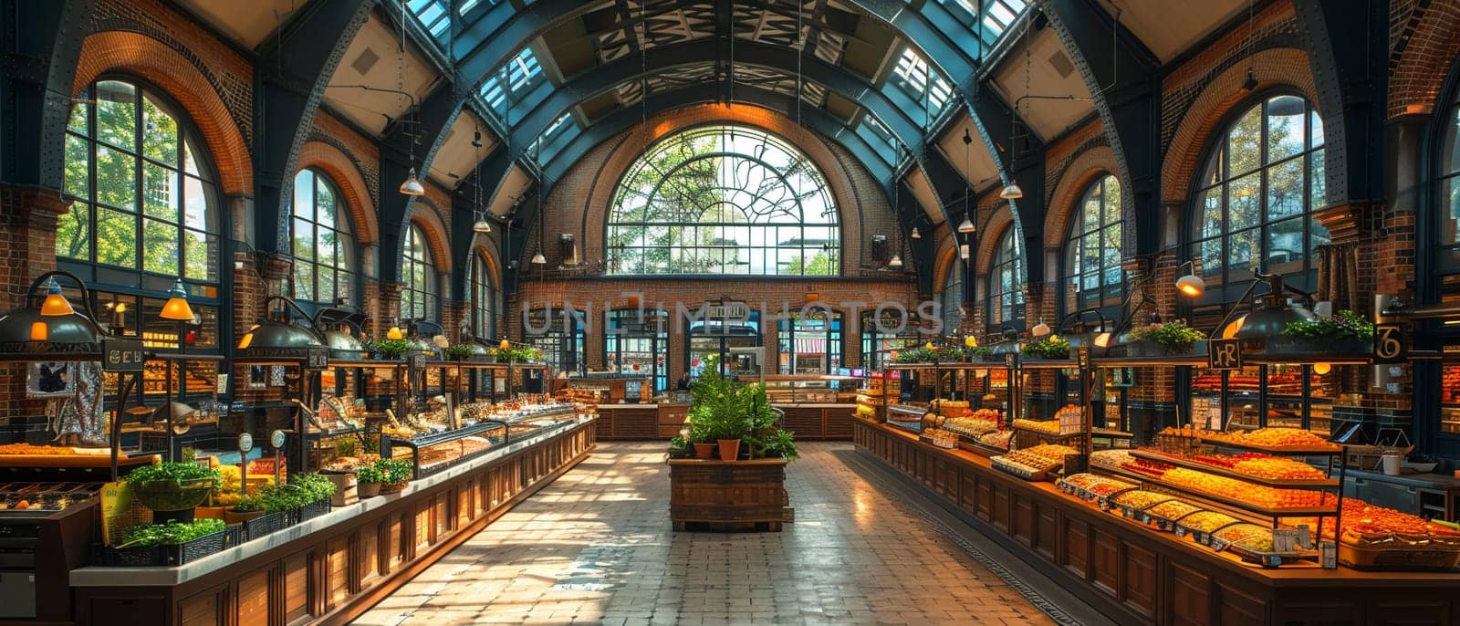 Historic train station converted into a public market by Benzoix