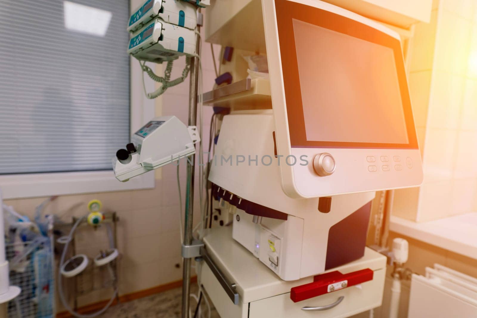 Interior view of an empty operating room with new interior and equipment by Zelenin