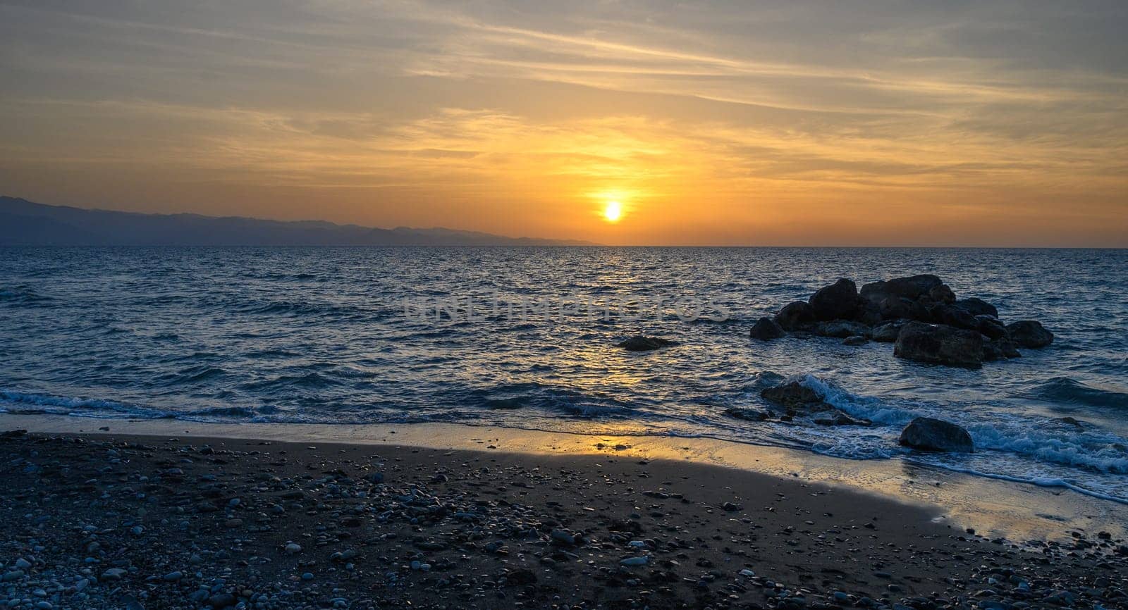 The Mediteeranean Sea offer us amazing sunsets like this over the Mountains 1