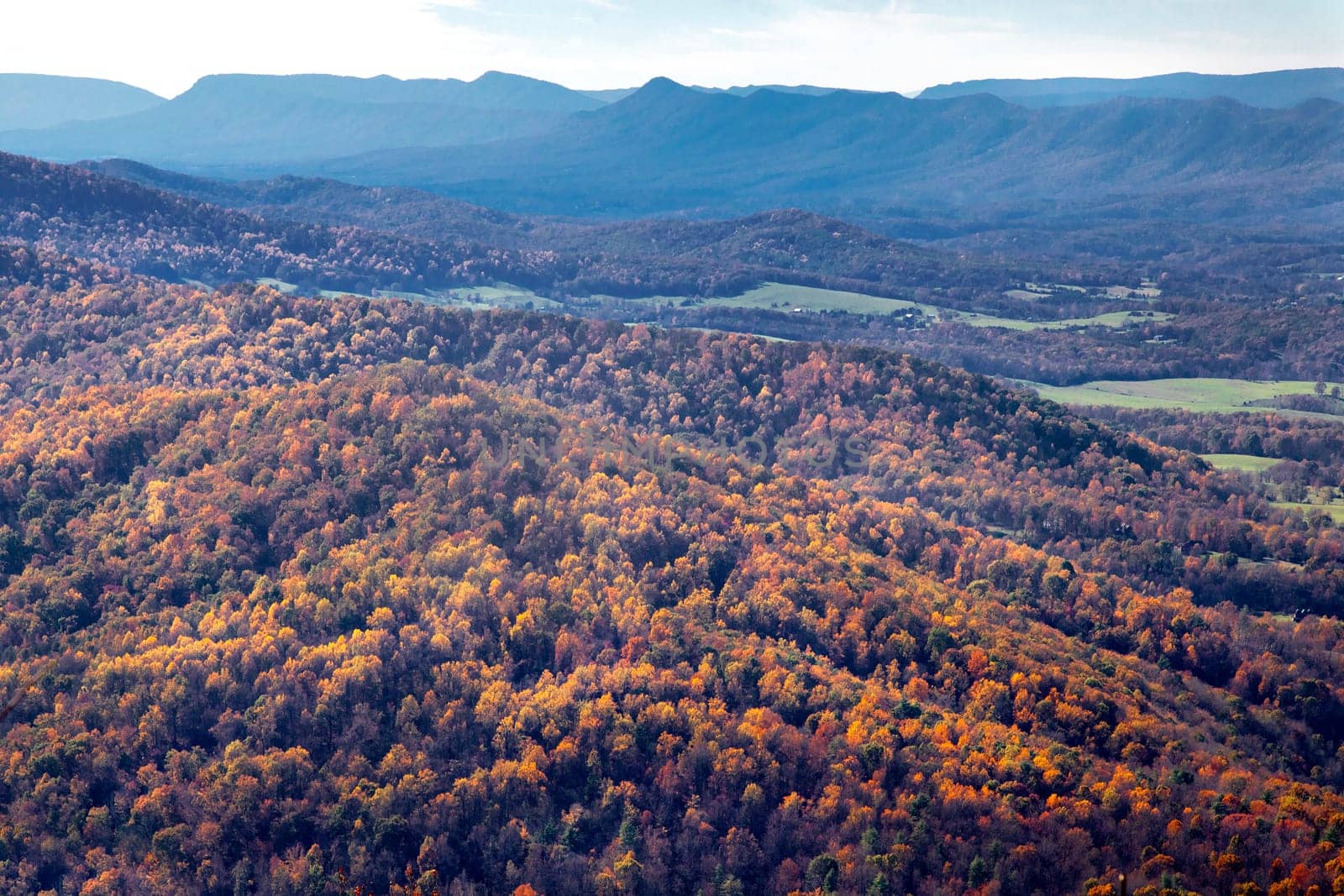 Fall colors have arrived to Virginia's Shenandoah National Park and the surrounding countryside.