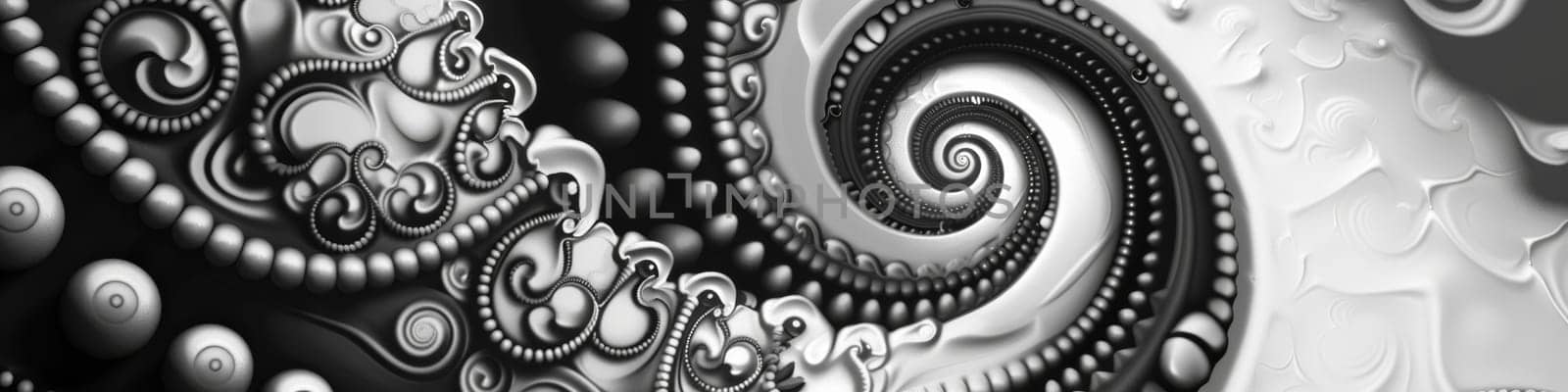 Black and white spiral as a background or texture