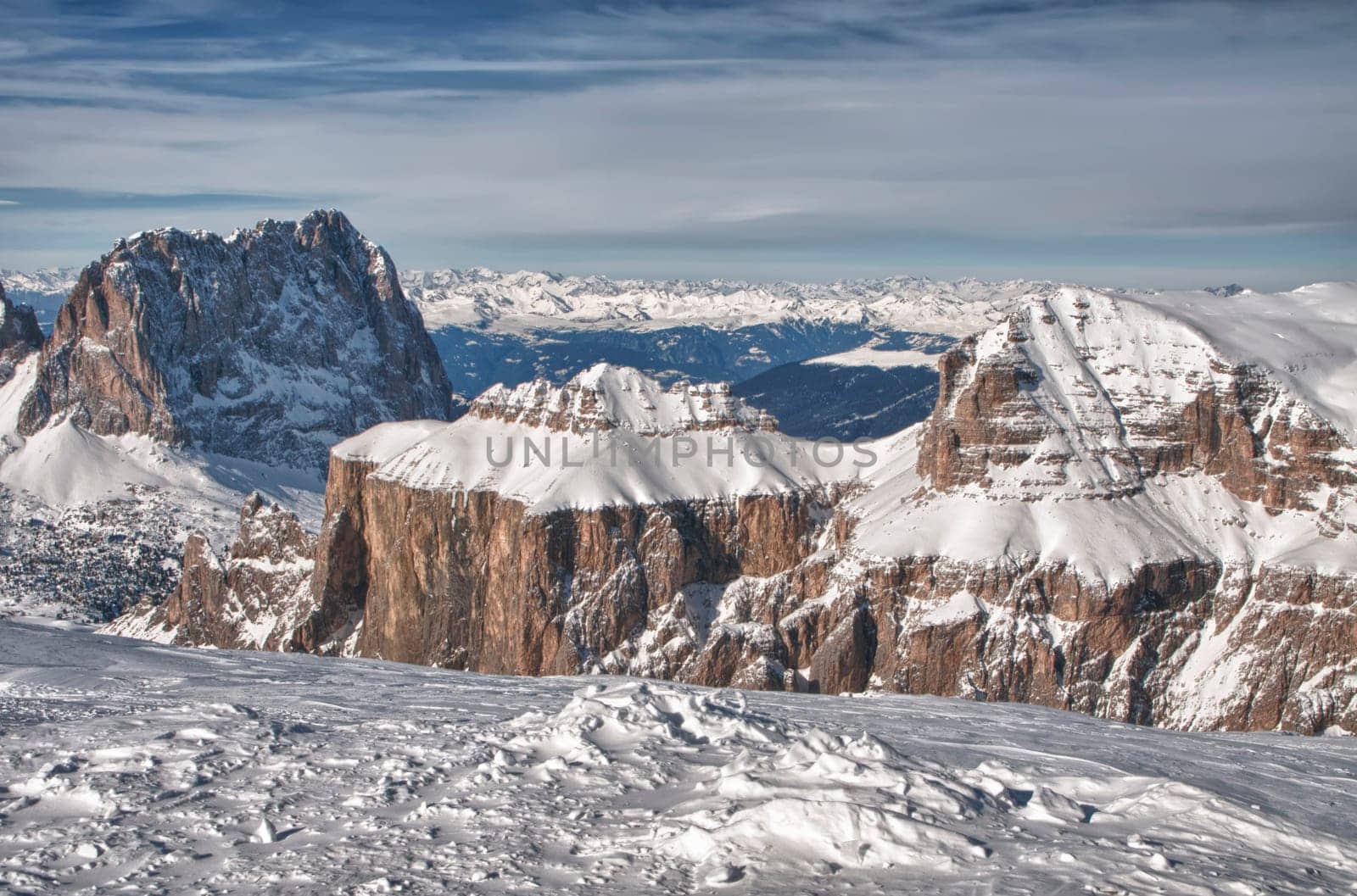 Pordoi mountains on winter time by AndreaIzzotti