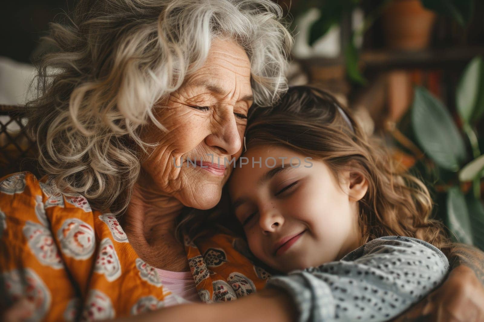 Happy mother's day! Child daughter congratulates mom and gives her flowers. Mum and girl smiling and hugging. Family holiday and togetherness. ai generated