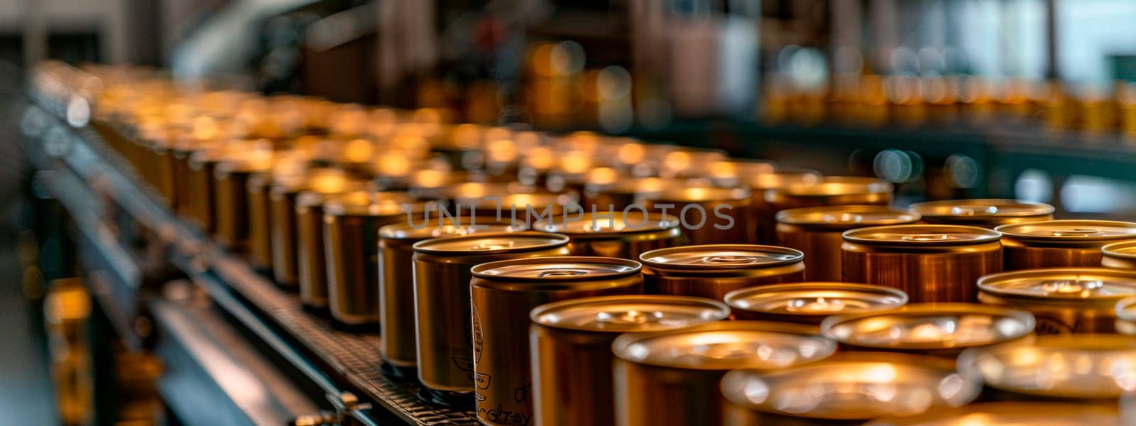 canned food in the factory industry. Selective focus. food.