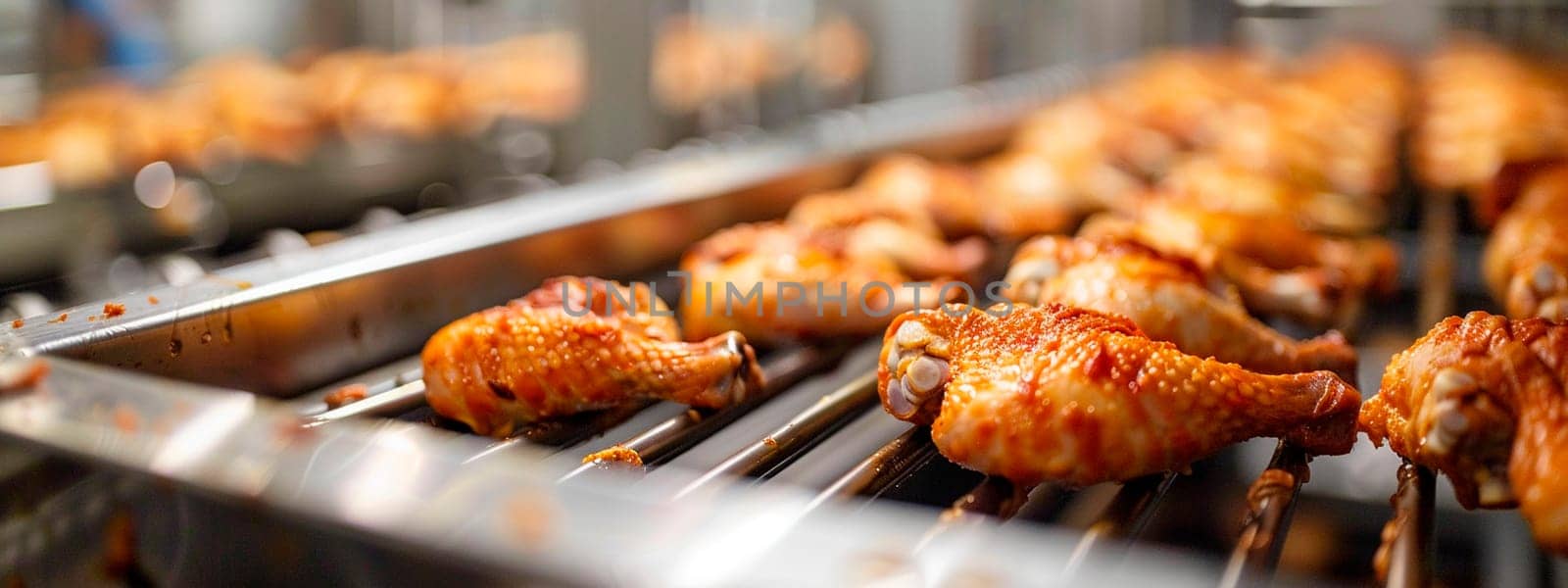 chicken meat in the factory industry. Selective focus. by yanadjana