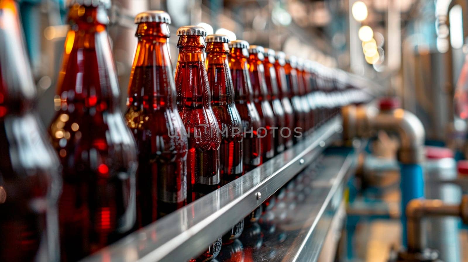 cola in the factory industry. Selective focus. by yanadjana