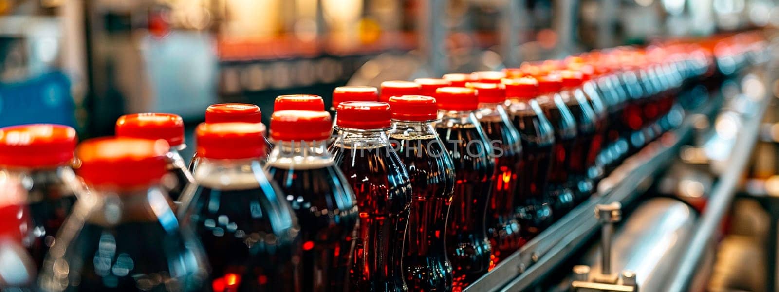 cola in the factory industry. Selective focus. by yanadjana