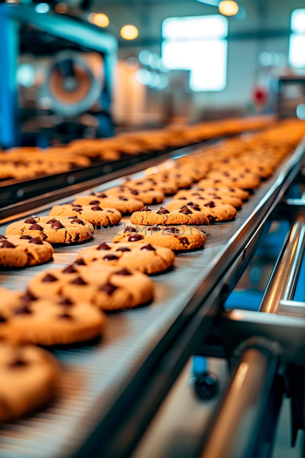 cookies in the factory industry. Selective focus. by yanadjana
