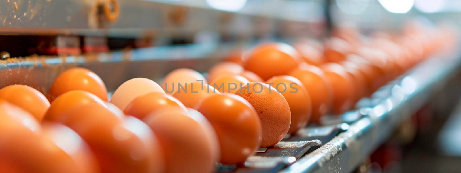 eggs in the factory industry. selective focus. food.