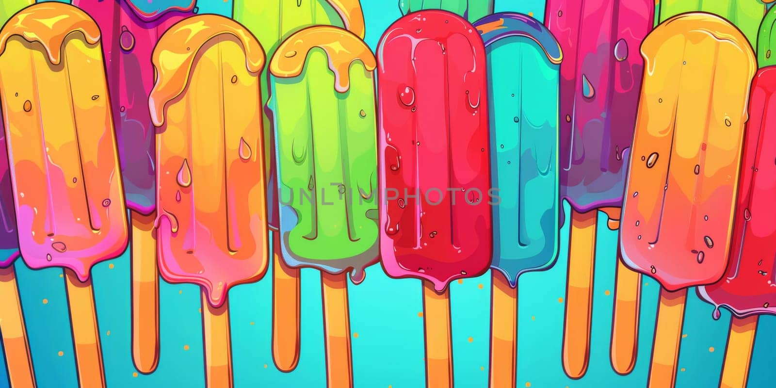 Colorful ice lolly as a background or texture