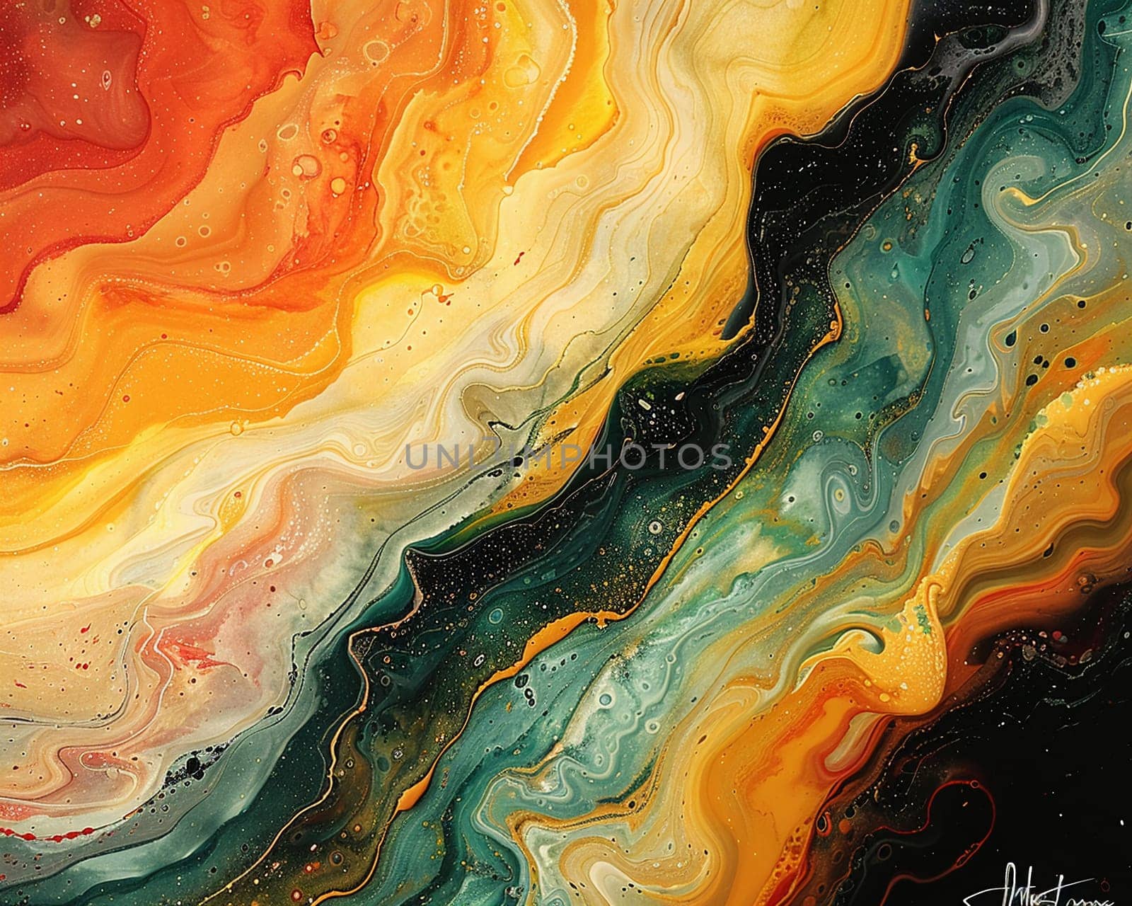 Abstract patterns of oil on water by Benzoix