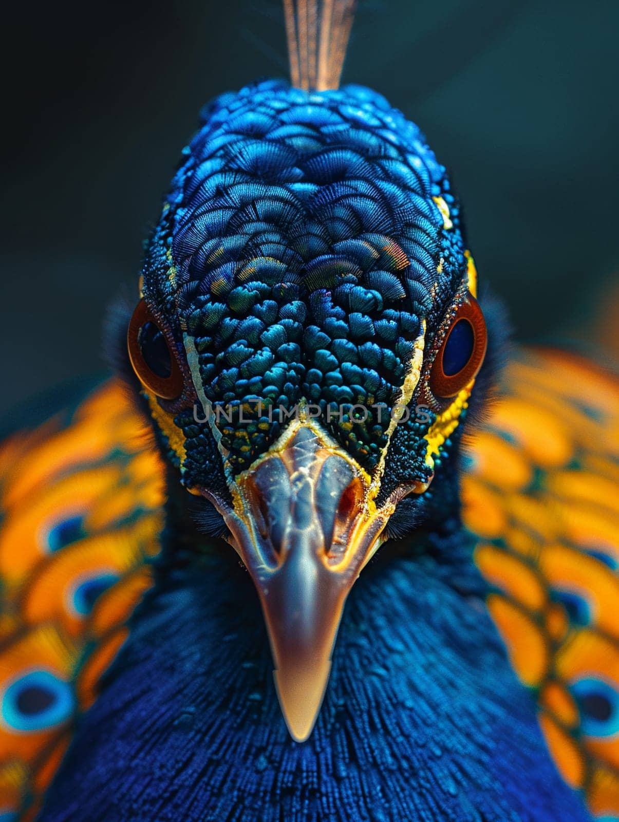 Close-up of a peacock feather by Benzoix