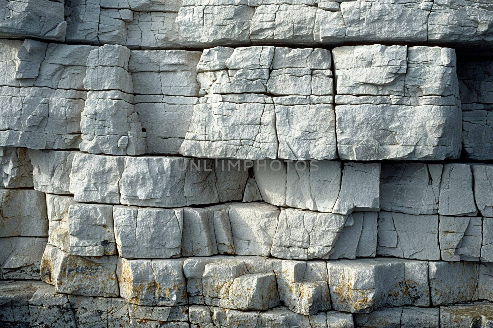 Rough texture of a limestone cliff, suitable for rugged and natural backgrounds.