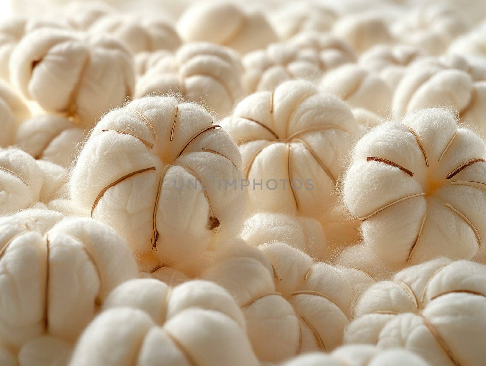 Close-up of fluffy cotton balls by Benzoix