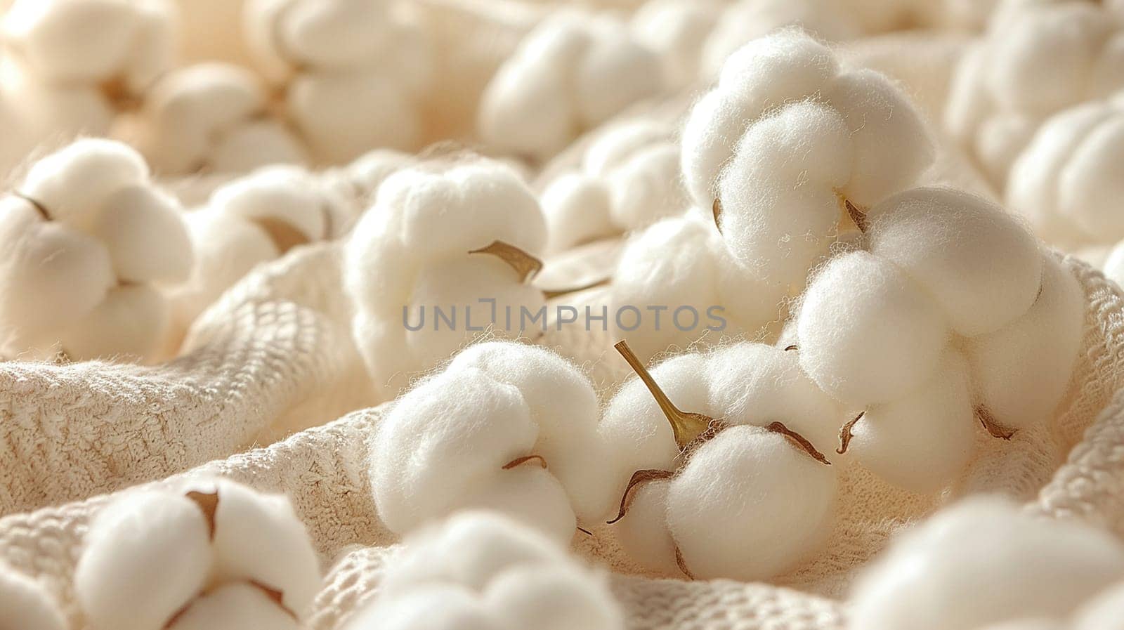 Close-up of fluffy cotton balls by Benzoix