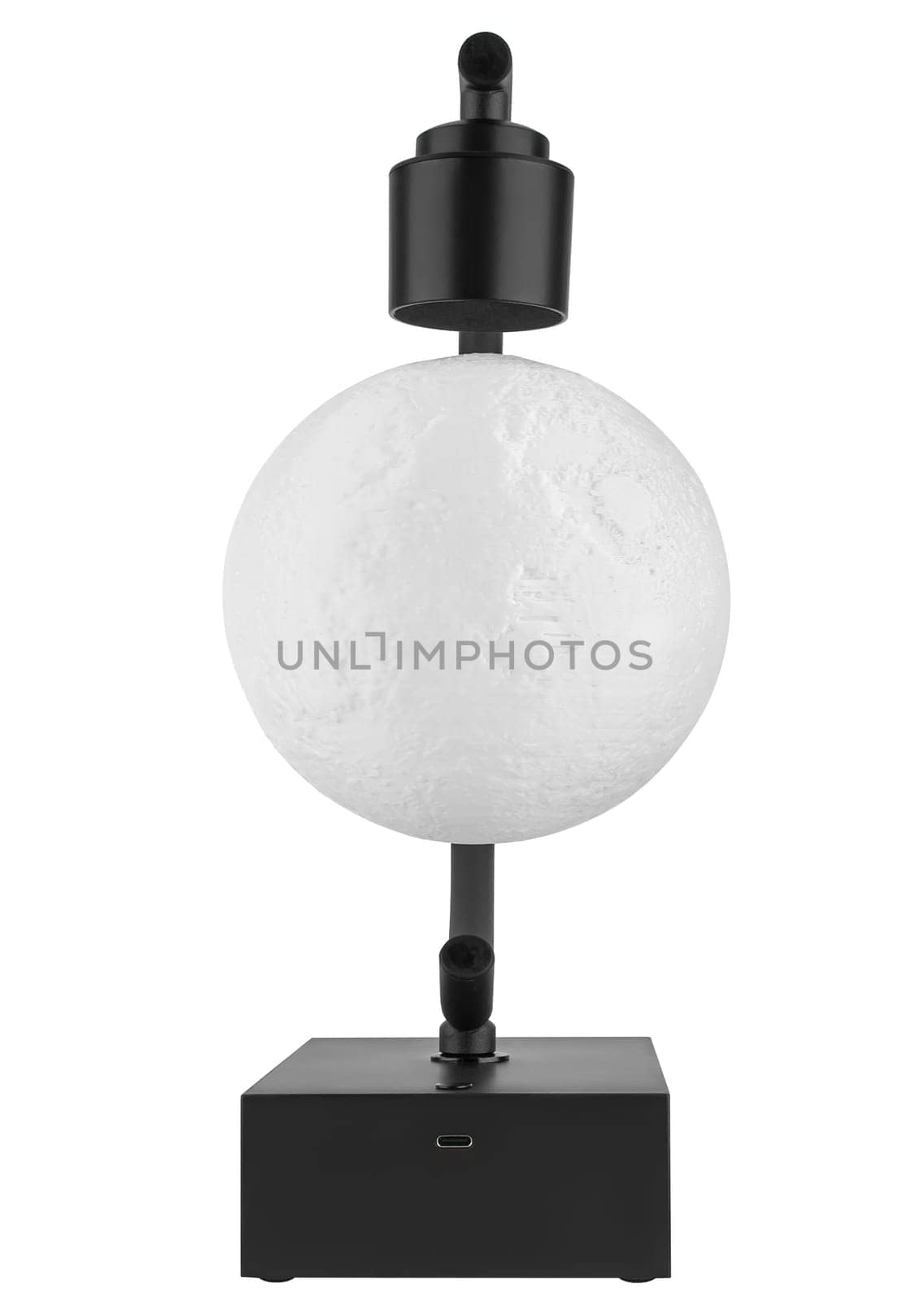 levitating ball lamp, on white background in insulation by A_A