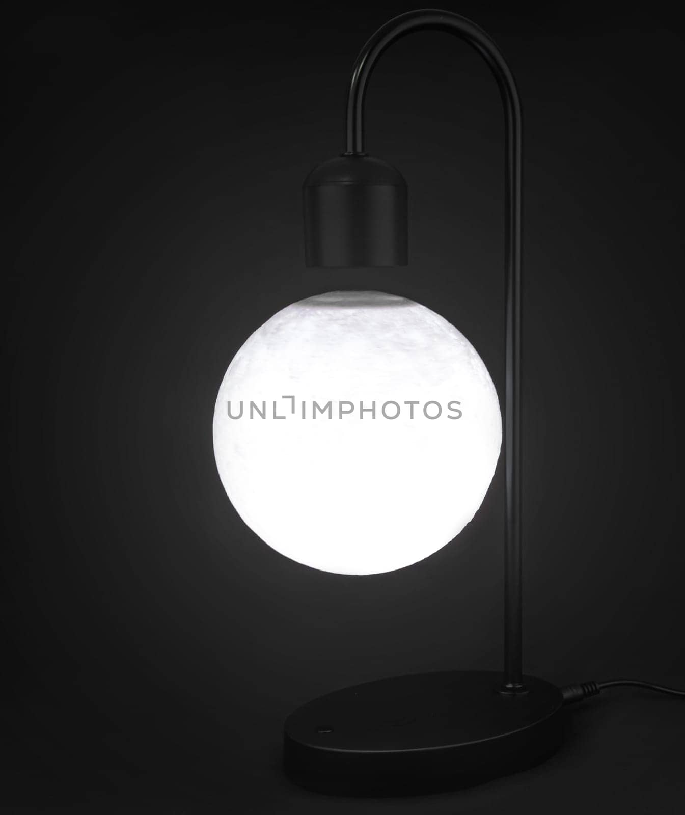 levitating ball lamp, on black background by A_A