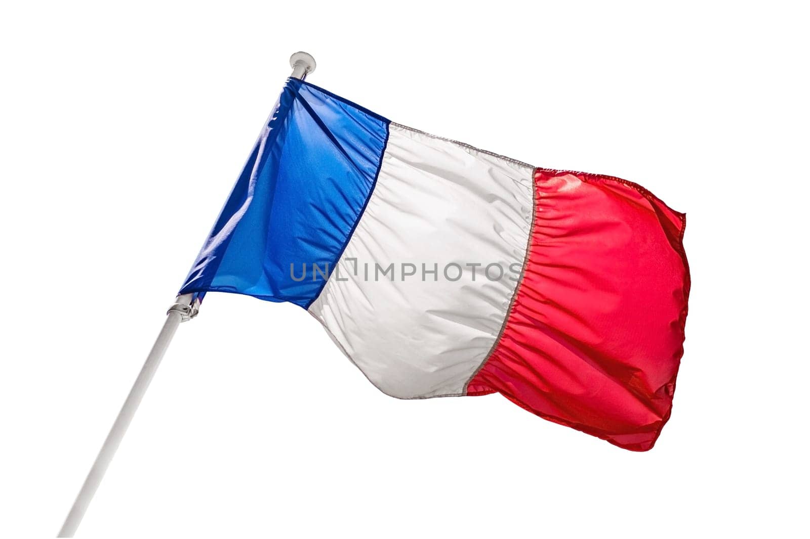 France Flag Isolated On White by GekaSkr
