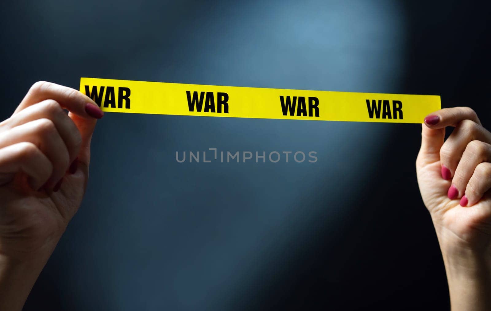 Warning Tape With War Text by GekaSkr