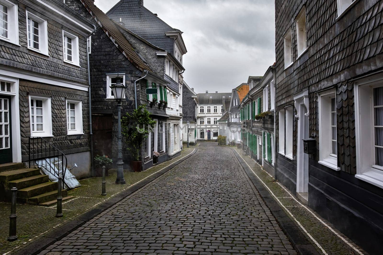 Cozy street in beautiful sightseeing town Greaufrath by GekaSkr