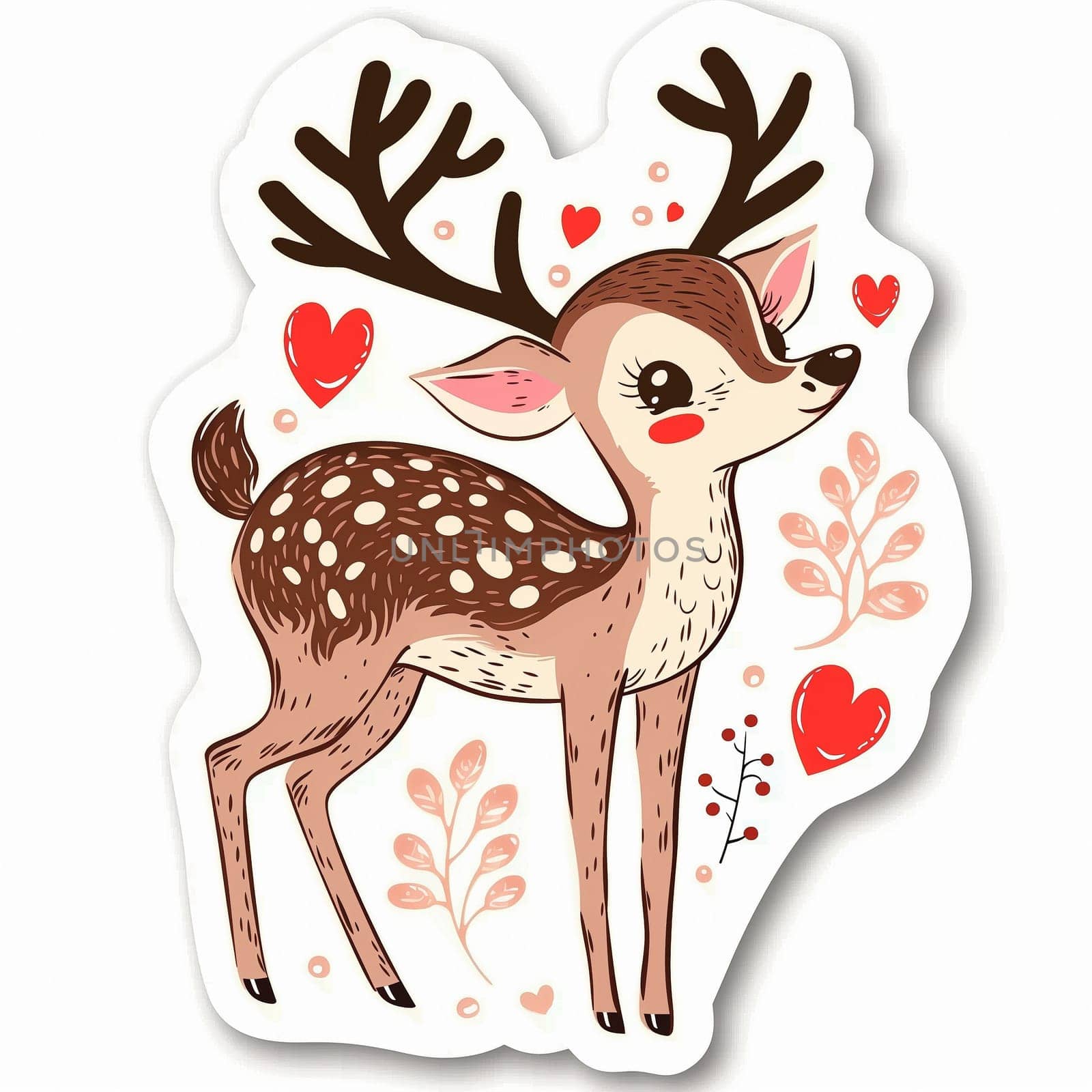 A cute fawn casual icon. High quality illustration