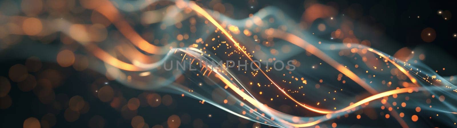 Colorful abstract 3d background with microparticles and waves by NeuroSky