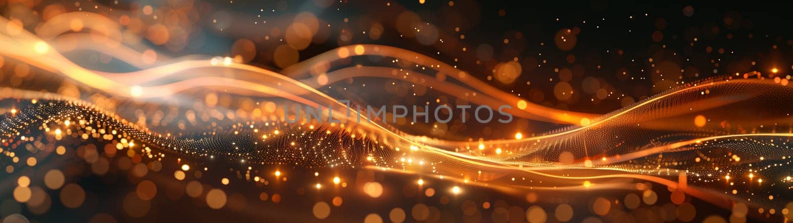 Colorful abstract 3d background with microparticles and waves by NeuroSky