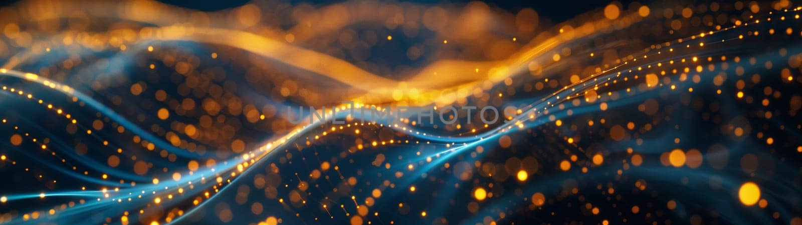 Colorful abstract 3d background with microparticles and waves. High quality photo
