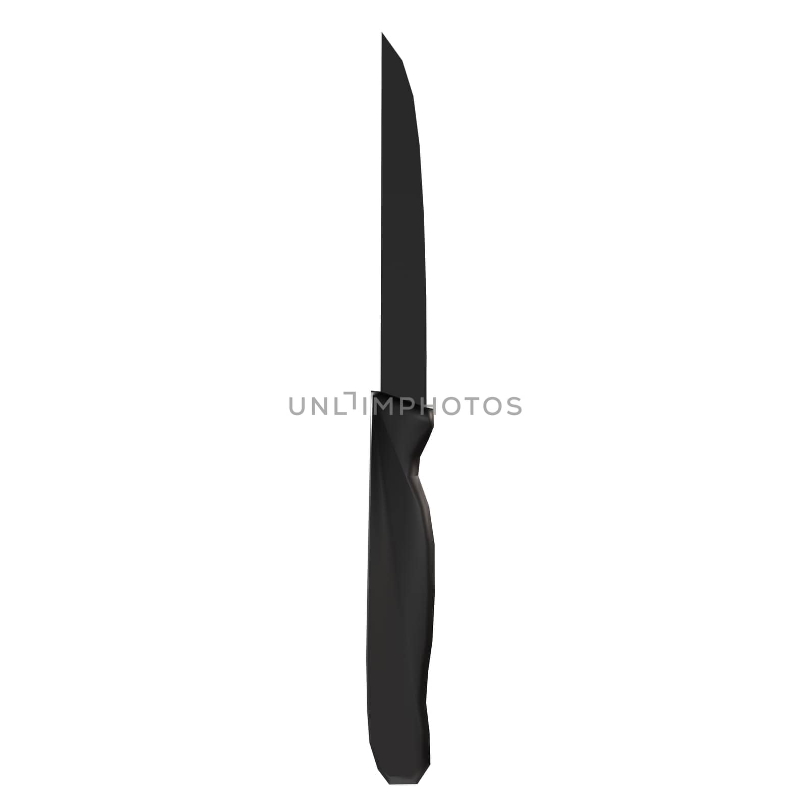 Black Knife isolated on white background. High quality 3d illustration
