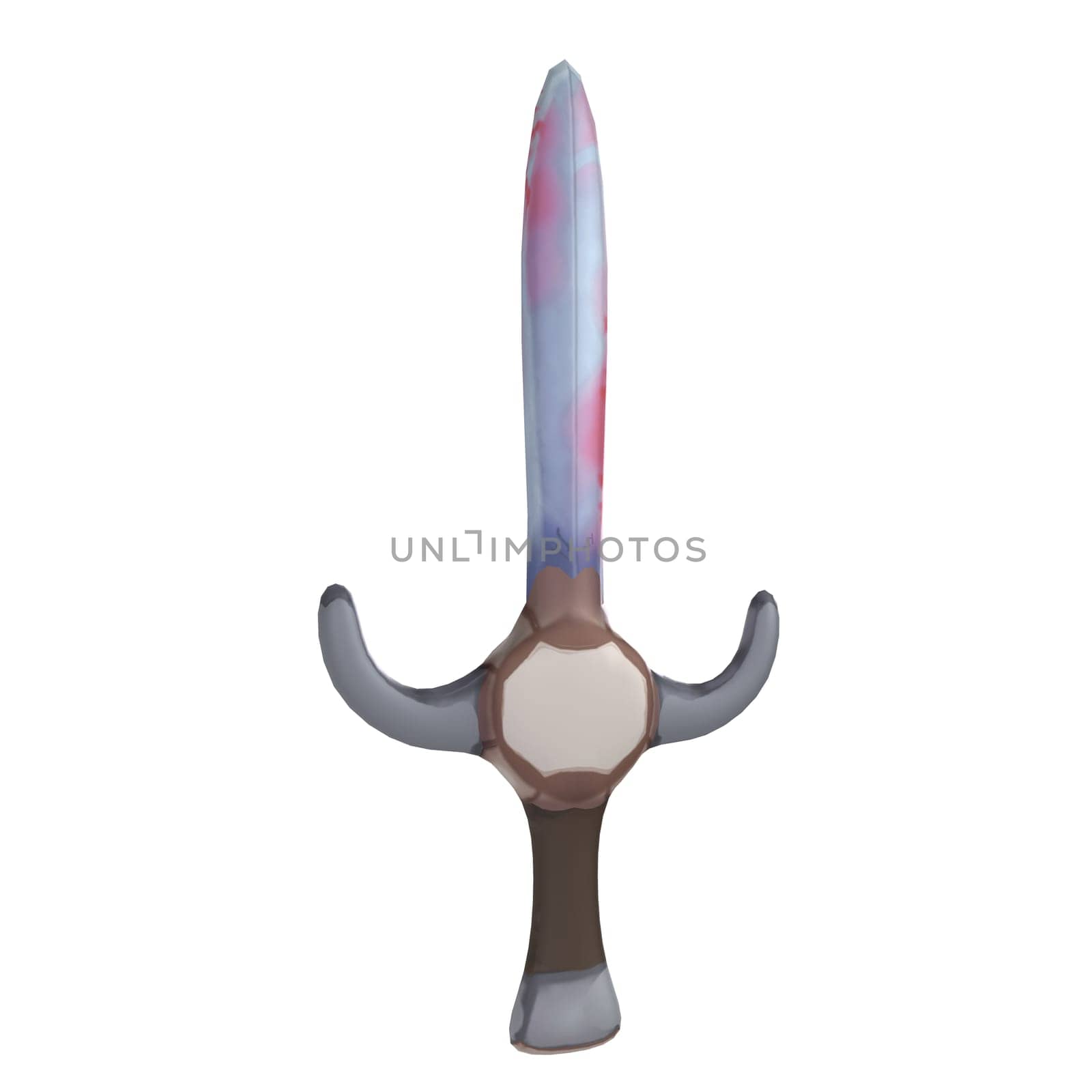 Bloody Sword isolated on white background. High quality 3d illustration