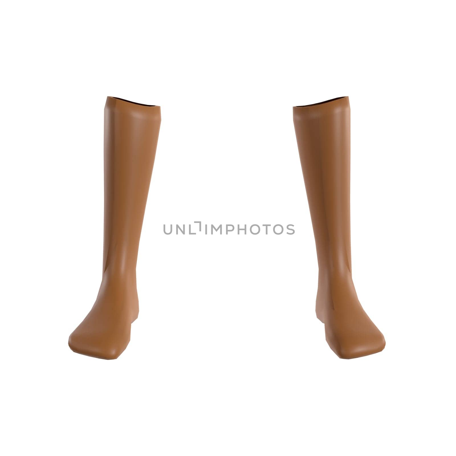 Leg isolated on white background. High quality 3d illustration