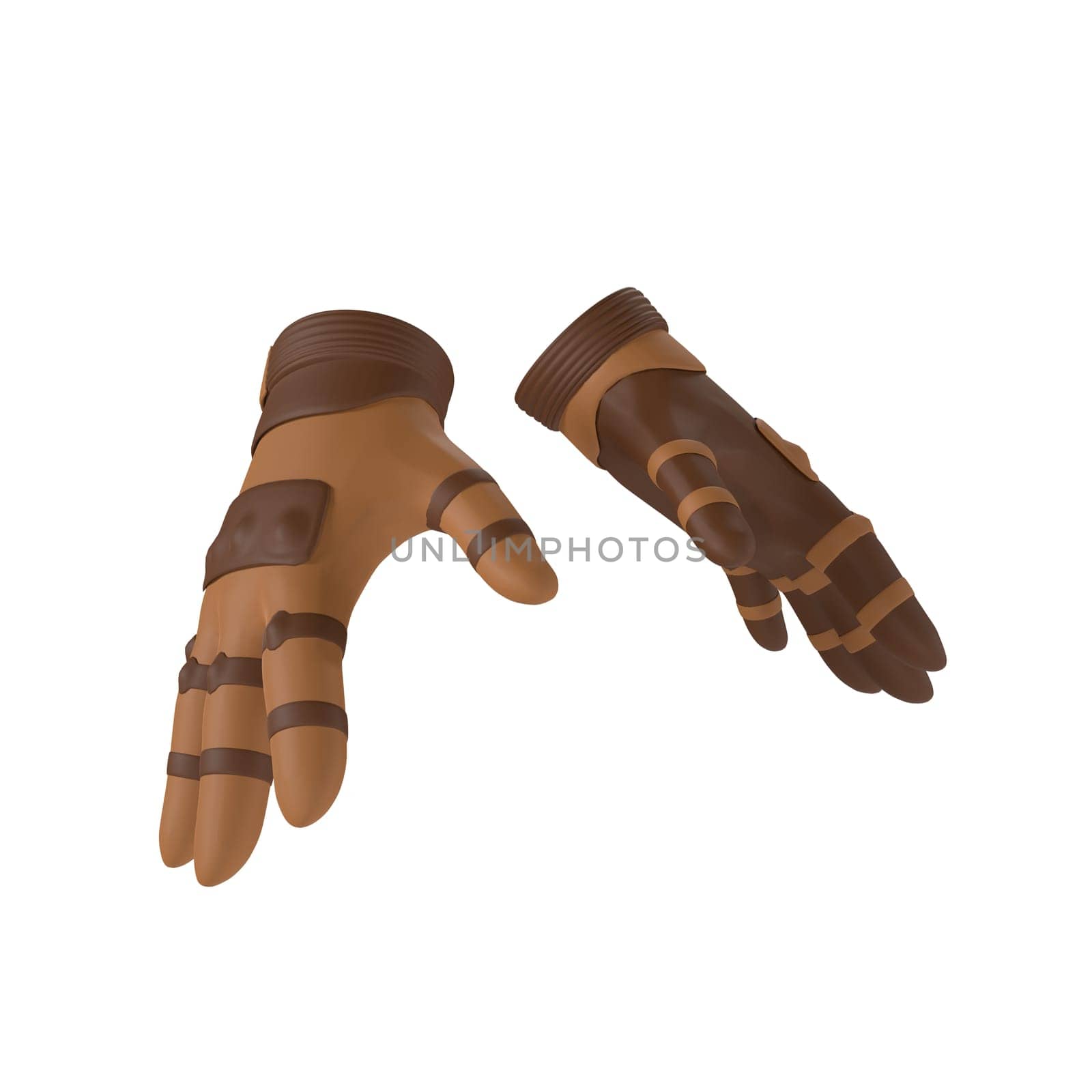 Army Gloves isolated on white background. High quality 3d illustration