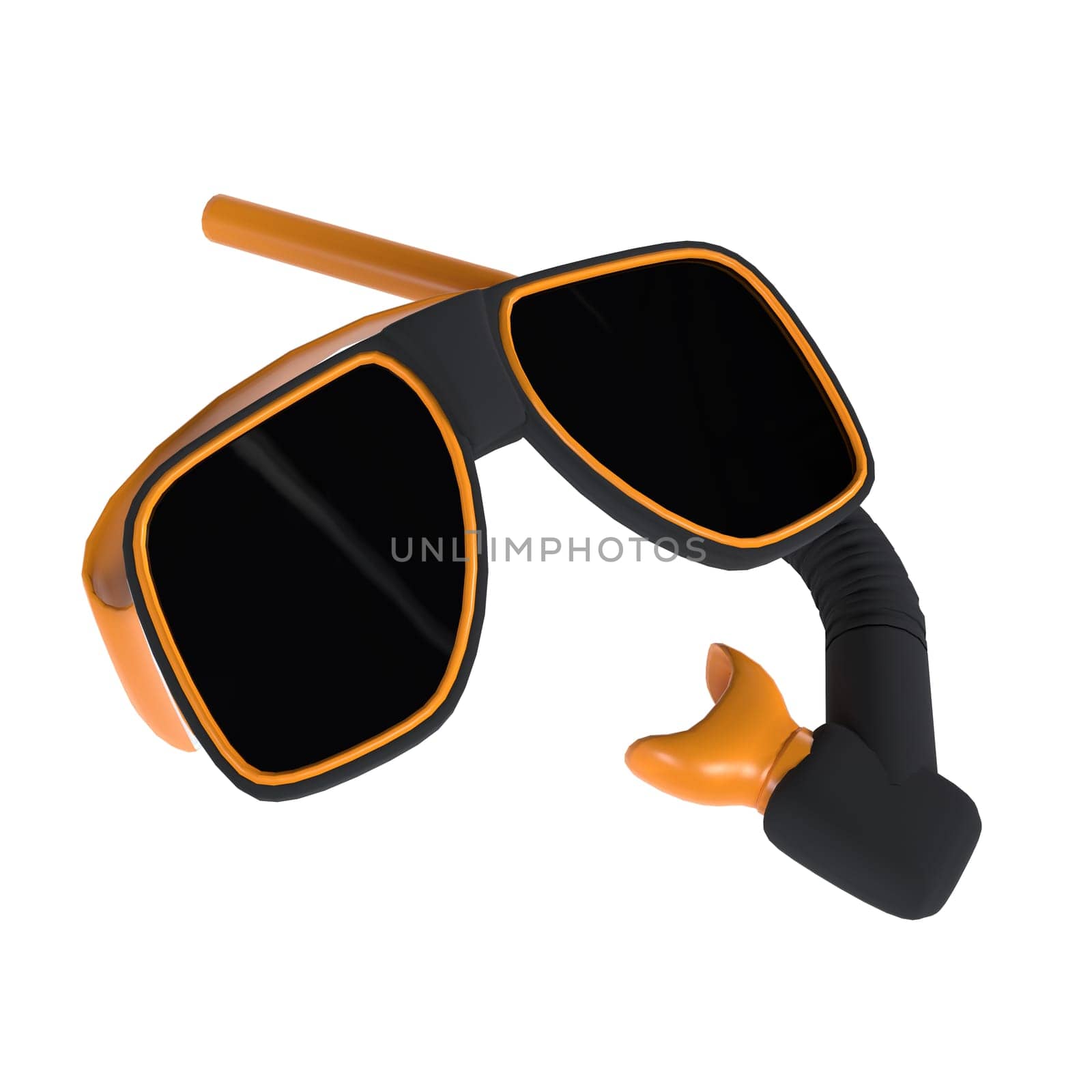 Snorkel isolated on white background. High quality 3d illustration
