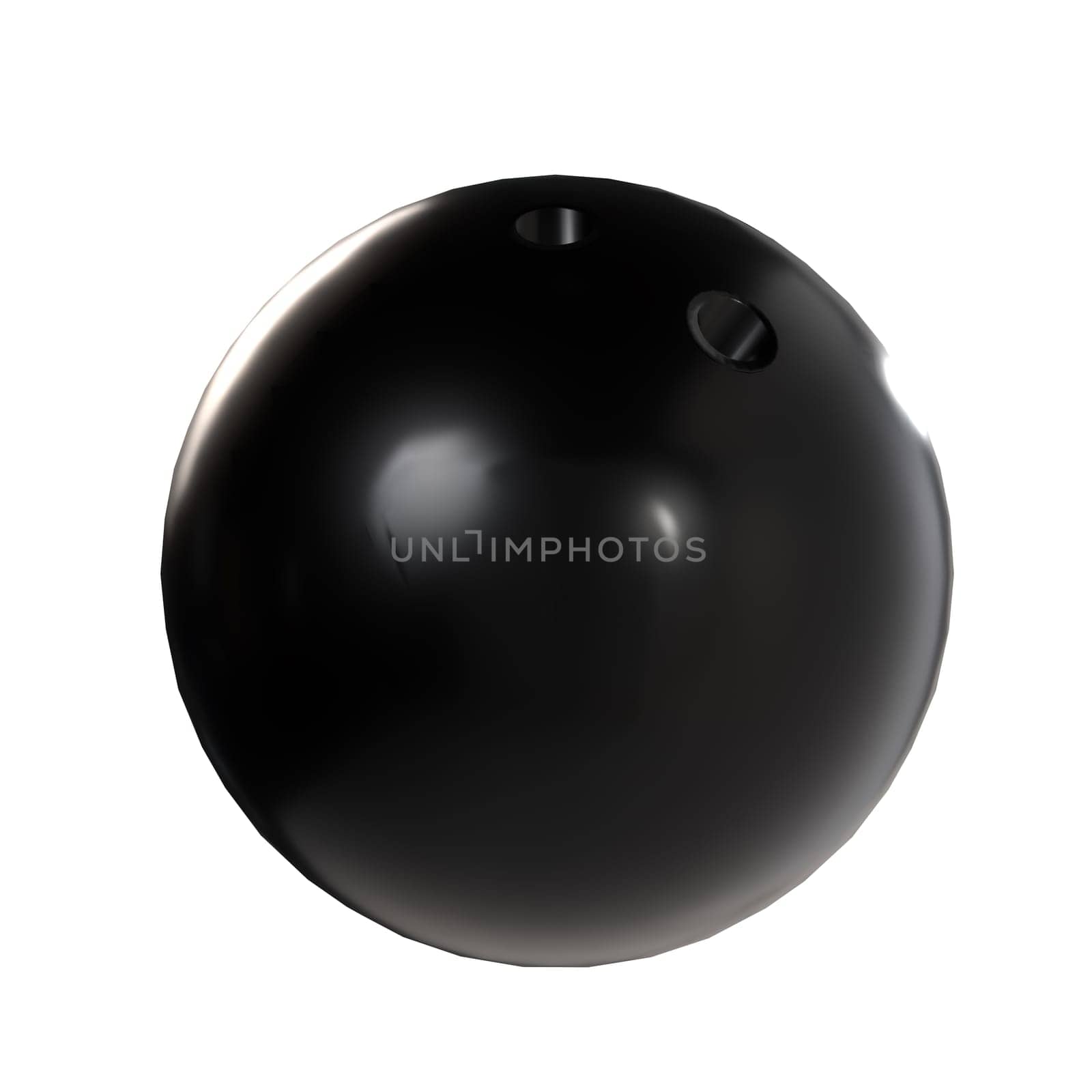 Bowling Ball isolated on white background. High quality 3d illustration