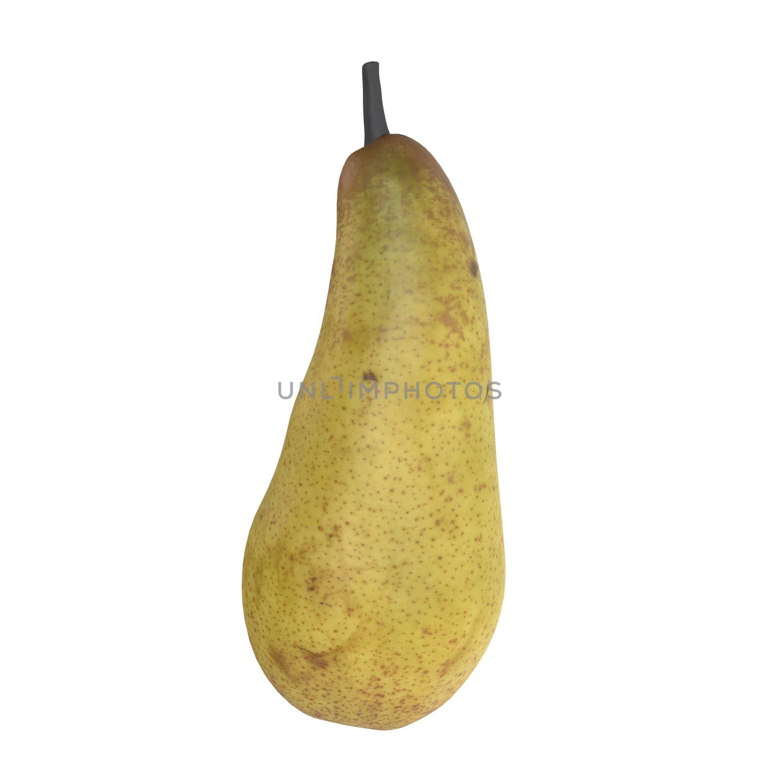 Pear isolated on white background. High quality 3d illustration