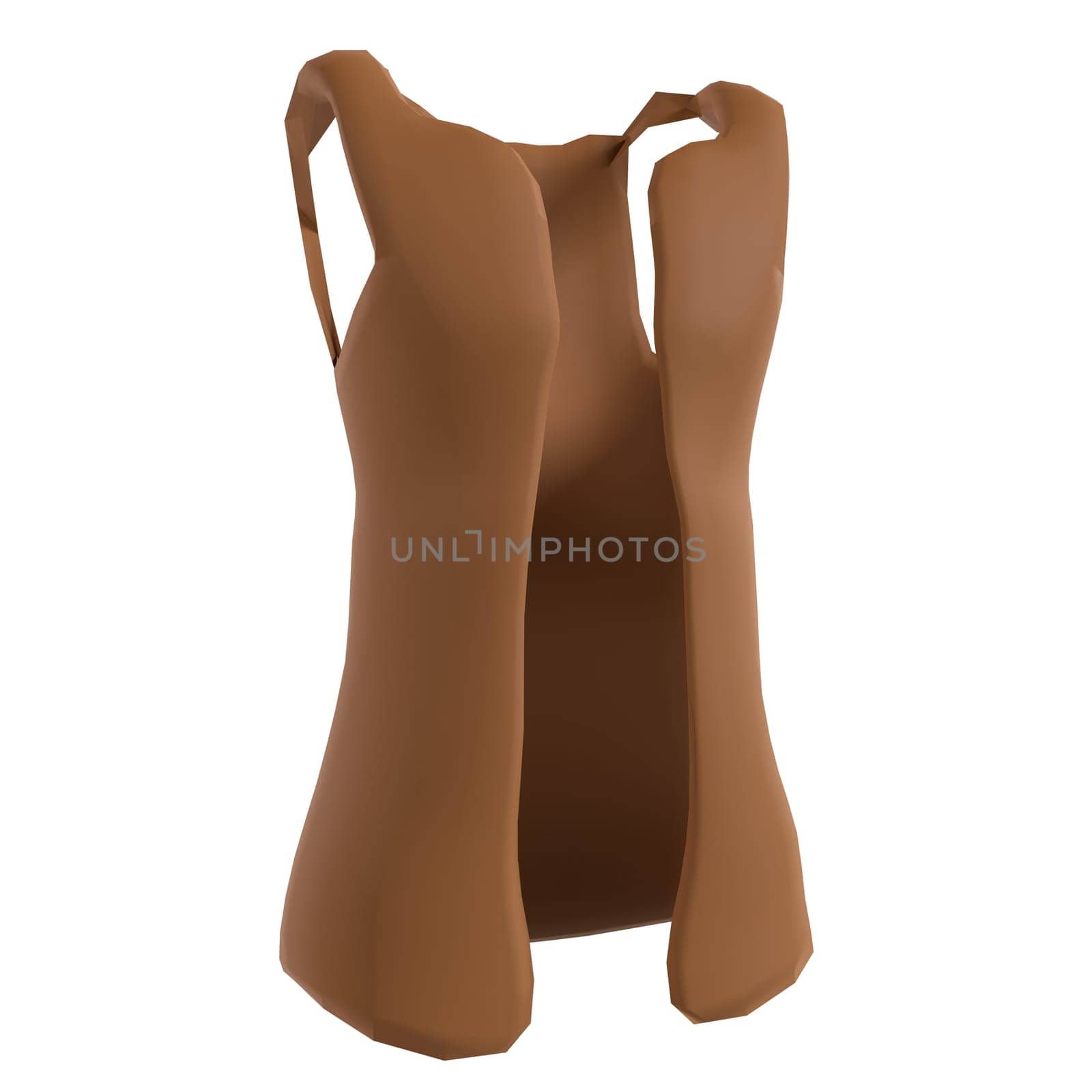 Brown West isolated on white background. High quality 3d illustration