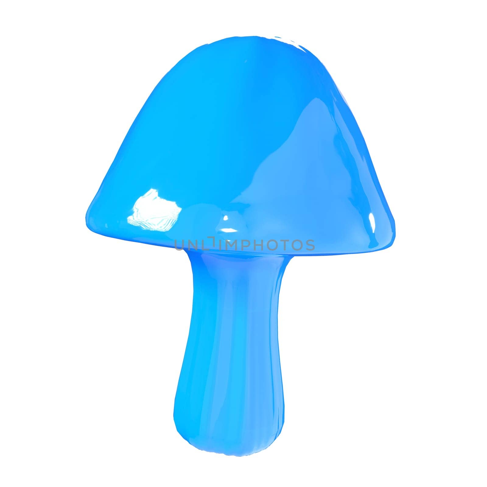 Jelly Mushroom isolated on white background. High quality 3d illustration