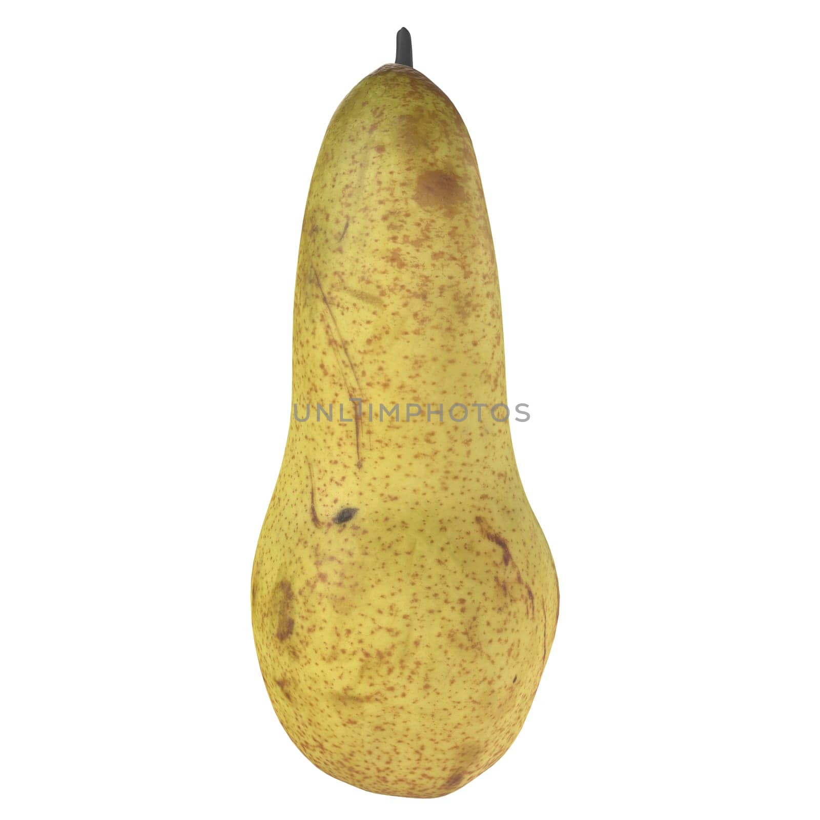 Pear isolated on white background. High quality 3d illustration