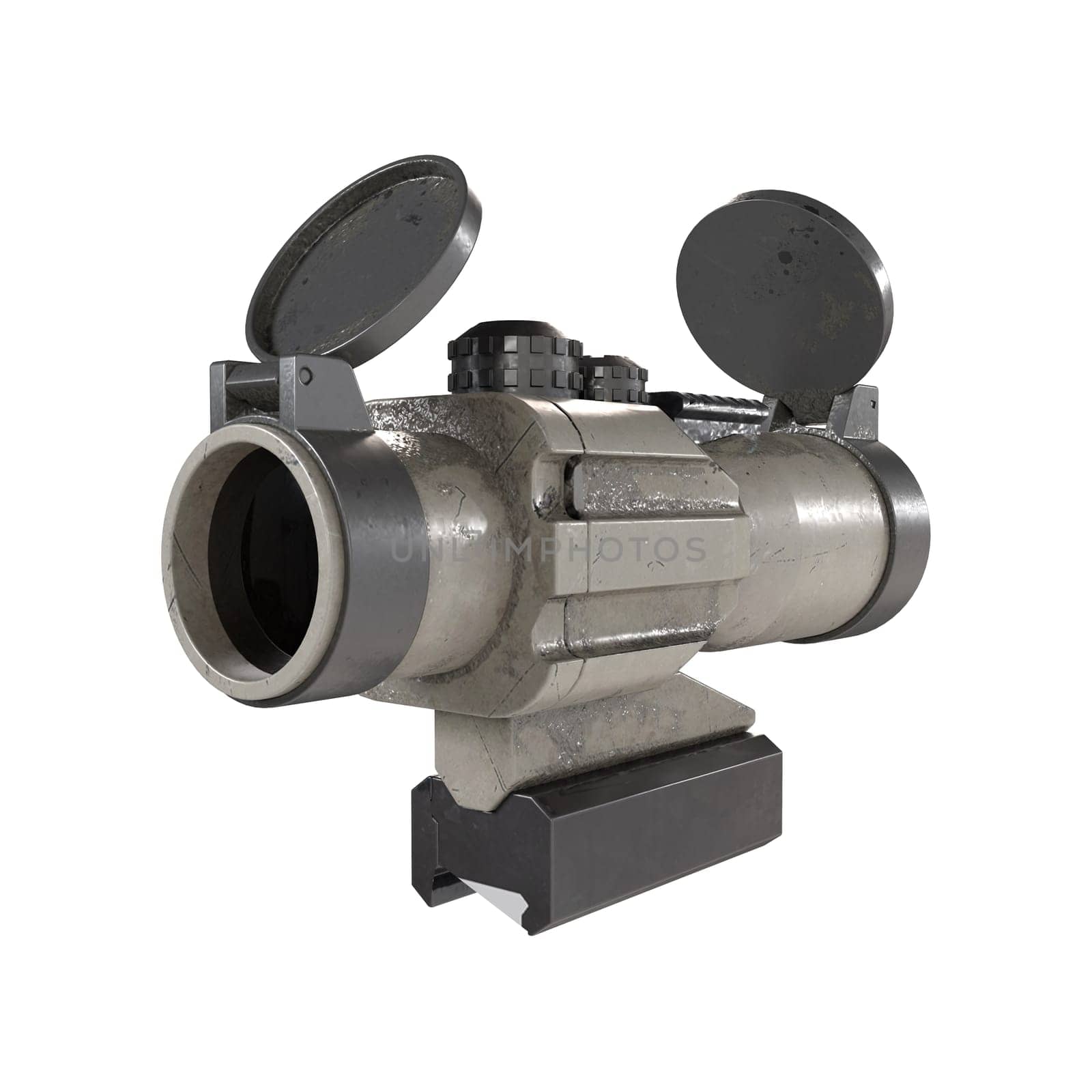 Rifle Scope isolated on white background. High quality 3d illustration