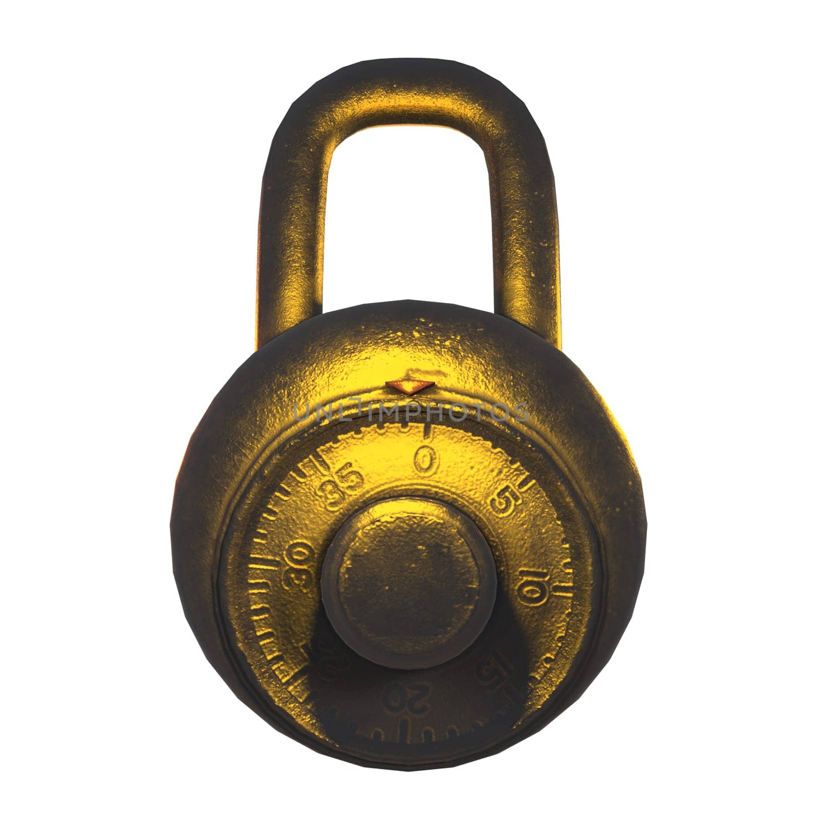 Padlock isolated on white background. High quality 3d illustration