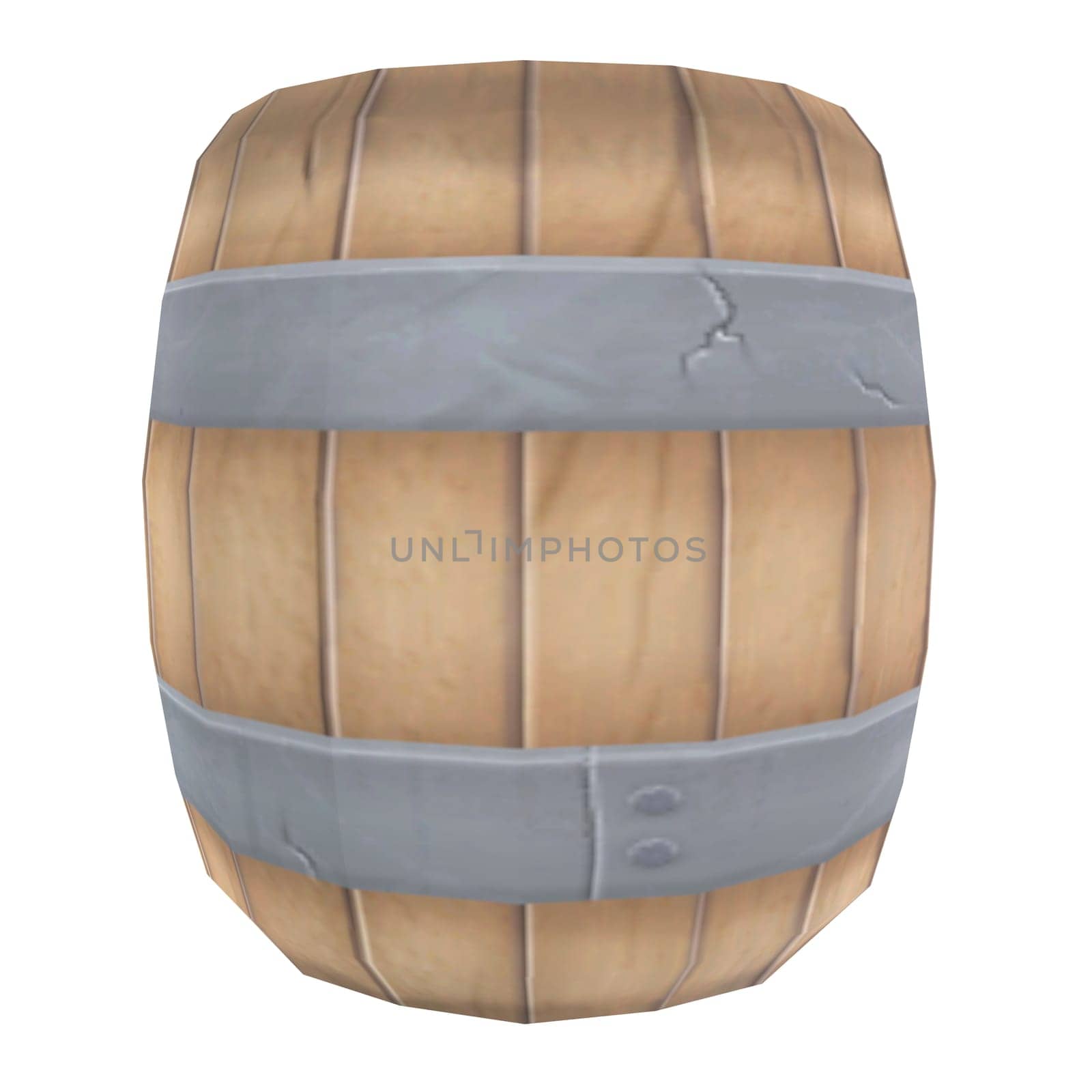 Stylized Barrel isolated on white background. High quality 3d illustration