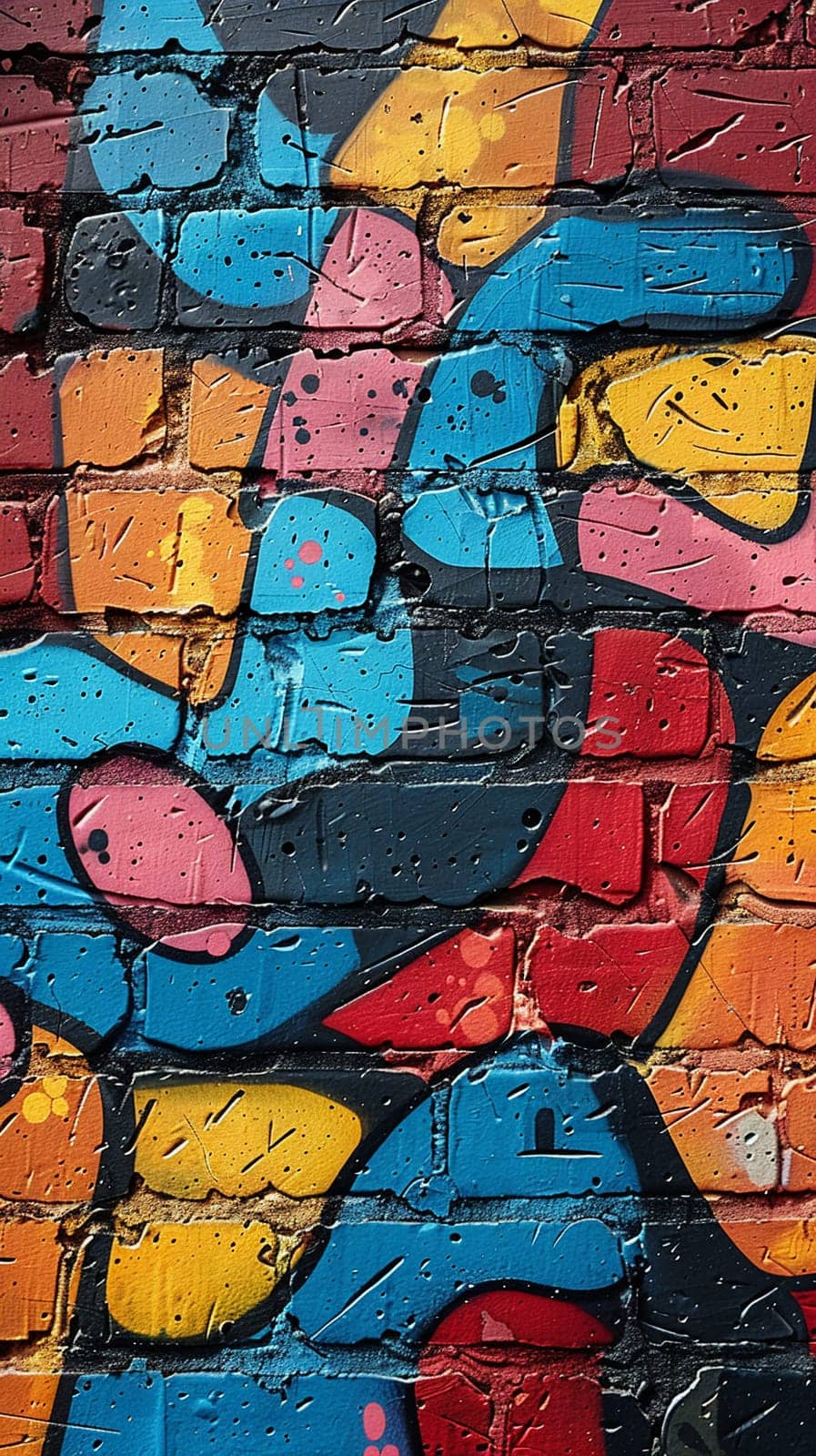 Close-up of colorful graffiti tags, capturing urban expression and street art themes.