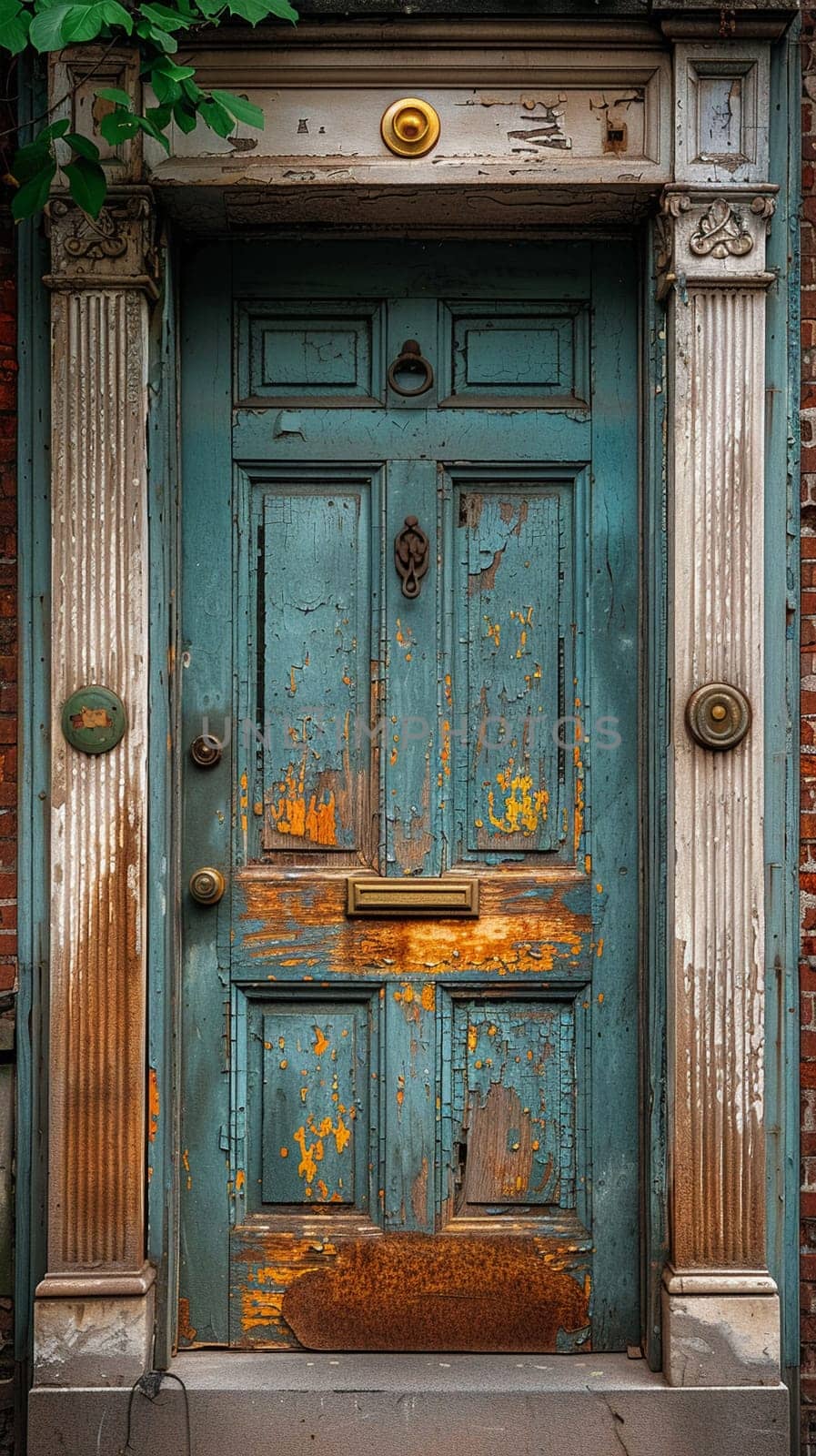 A weathered wooden door in a historic building by Benzoix
