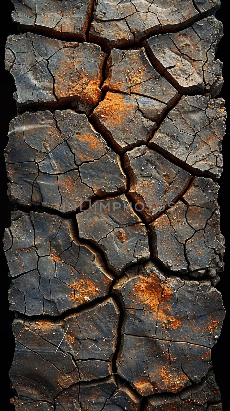 Cracked dry earth texture in desert, representing drought and environmental themes.