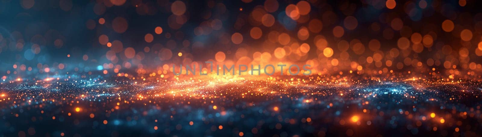 Sparkling bokeh lights on dark background by Benzoix