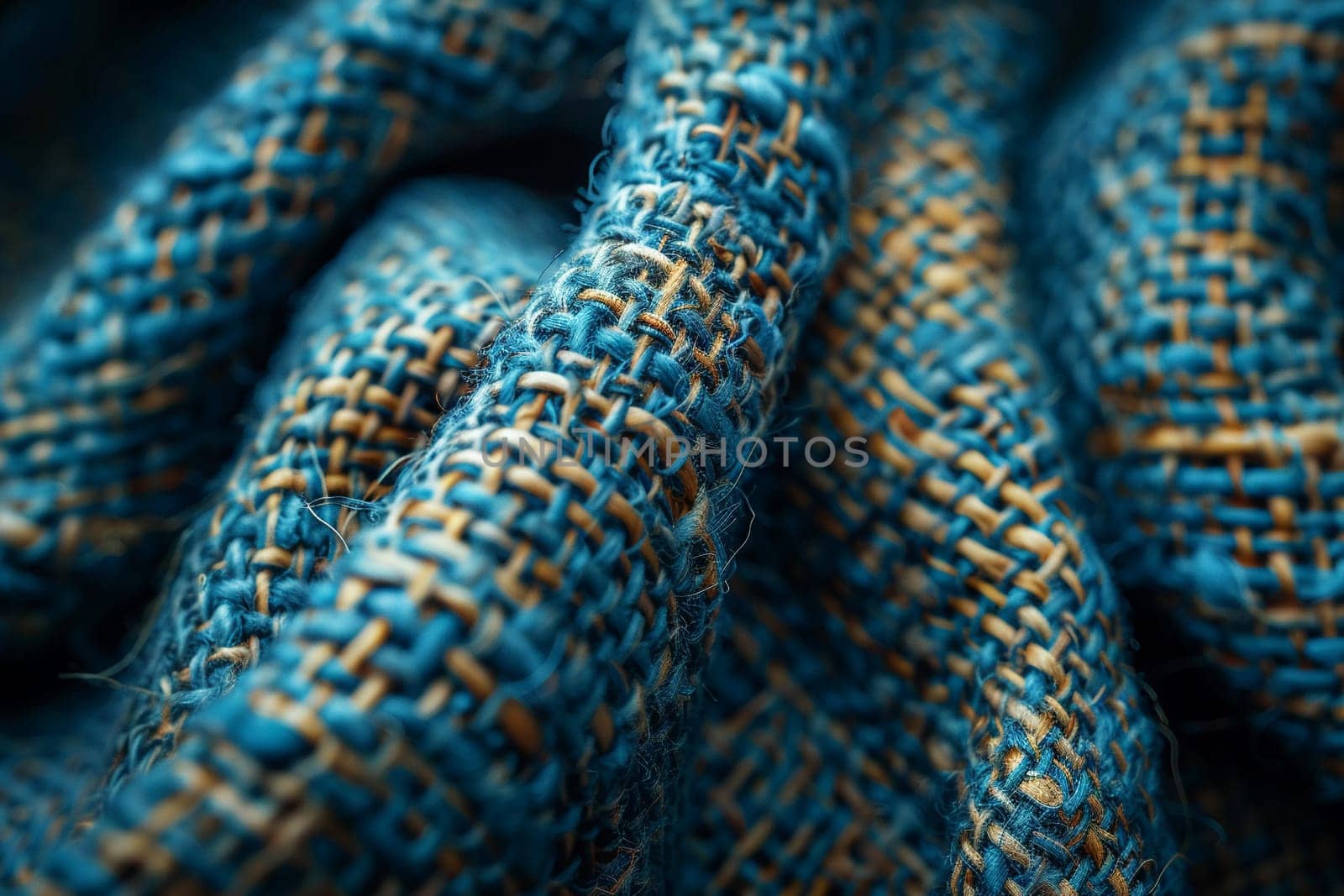 Close-up of woven fabric texture, suitable for fashion and textile backgrounds.